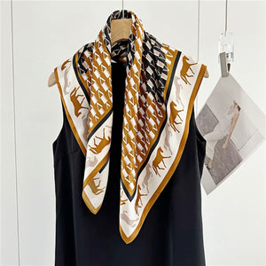 MaraSilk Pure Mulberry Silk Scarf - Square Crepe Satin MS144