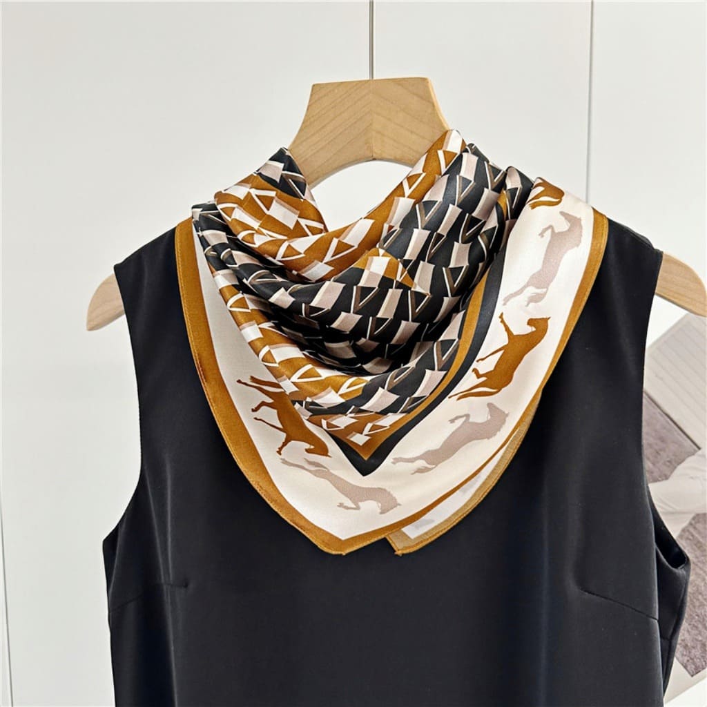 MaraSilk Pure Mulberry Silk Scarf - Square Crepe Satin MS144