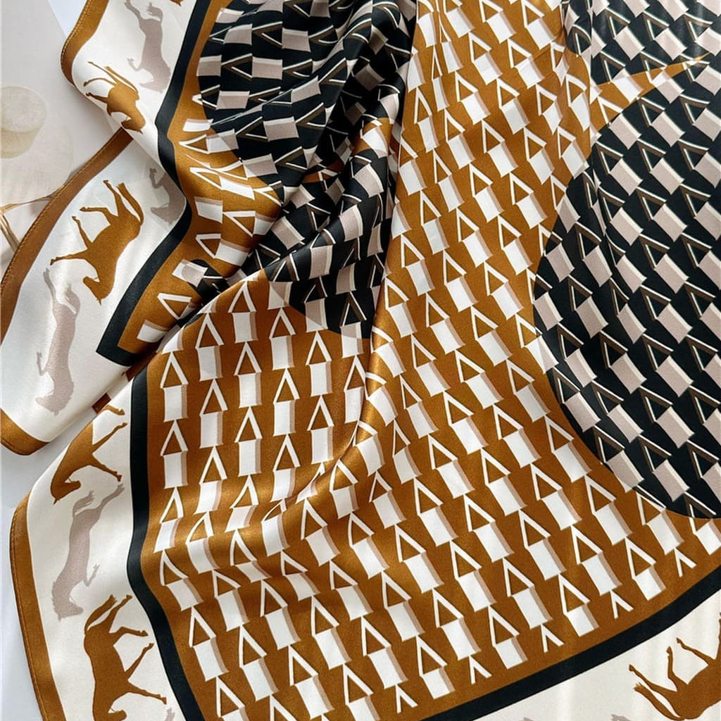 MaraSilk Pure Mulberry Silk Scarf - Square Crepe Satin MS144