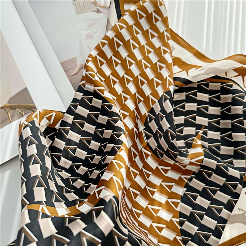 MaraSilk Pure Mulberry Silk Scarf - Square Crepe Satin MS144