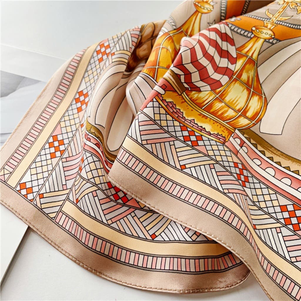 MaraSilk Pure Mulberry Silk Scarf - Square Crepe Satin MS145