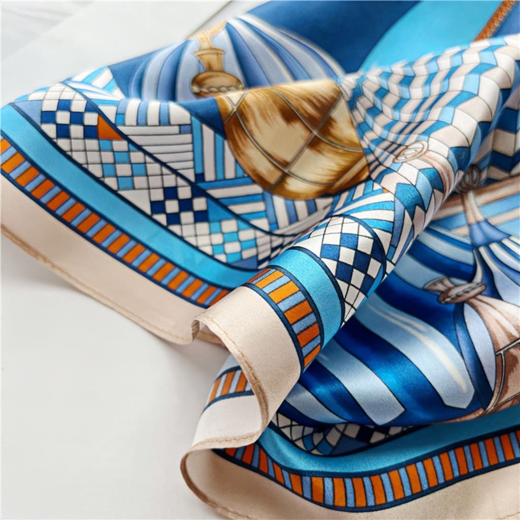 MaraSilk Pure Mulberry Silk Scarf - Square Crepe Satin MS145