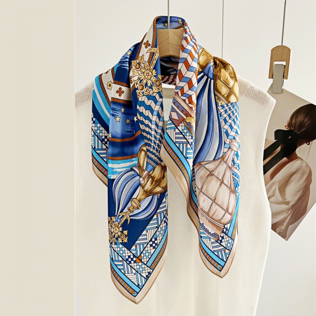 MaraSilk Pure Mulberry Silk Scarf - Square Crepe Satin MS145