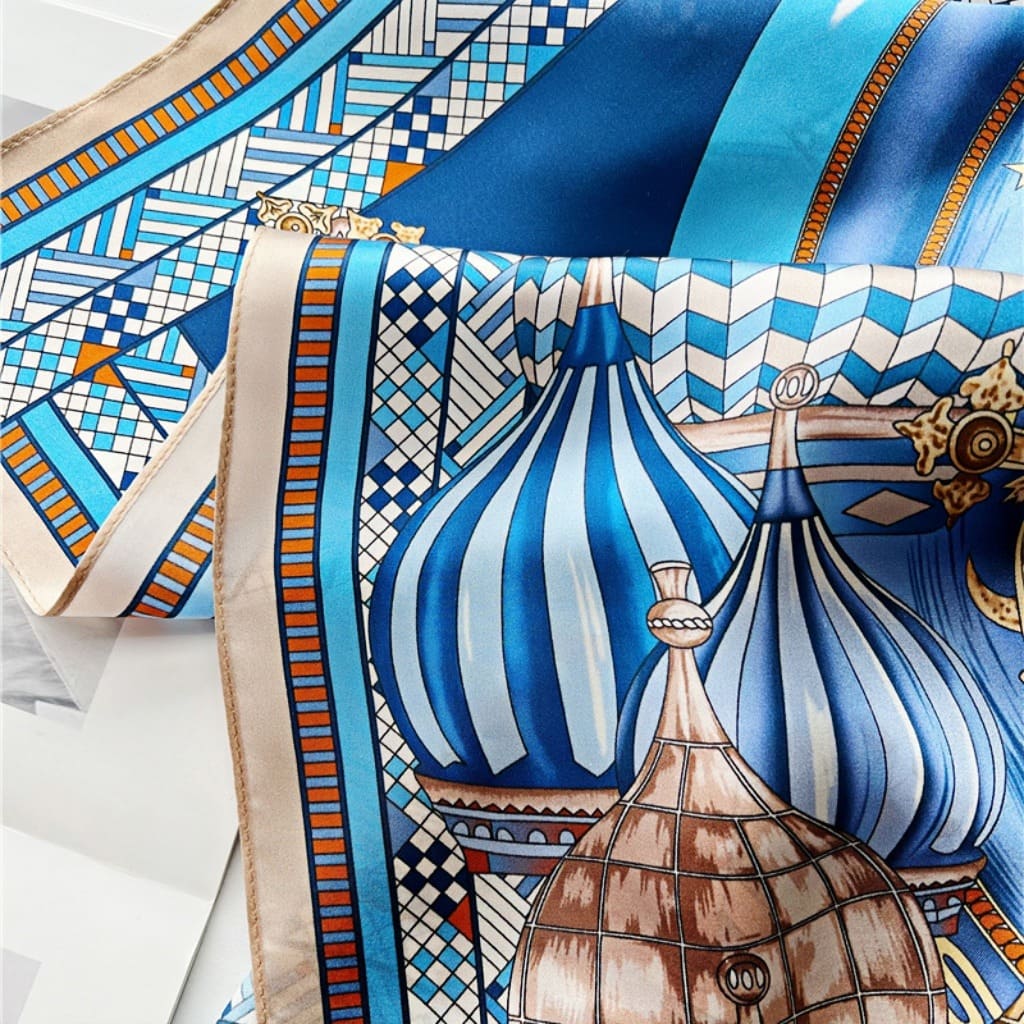 MaraSilk Pure Mulberry Silk Scarf - Square Crepe Satin MS145