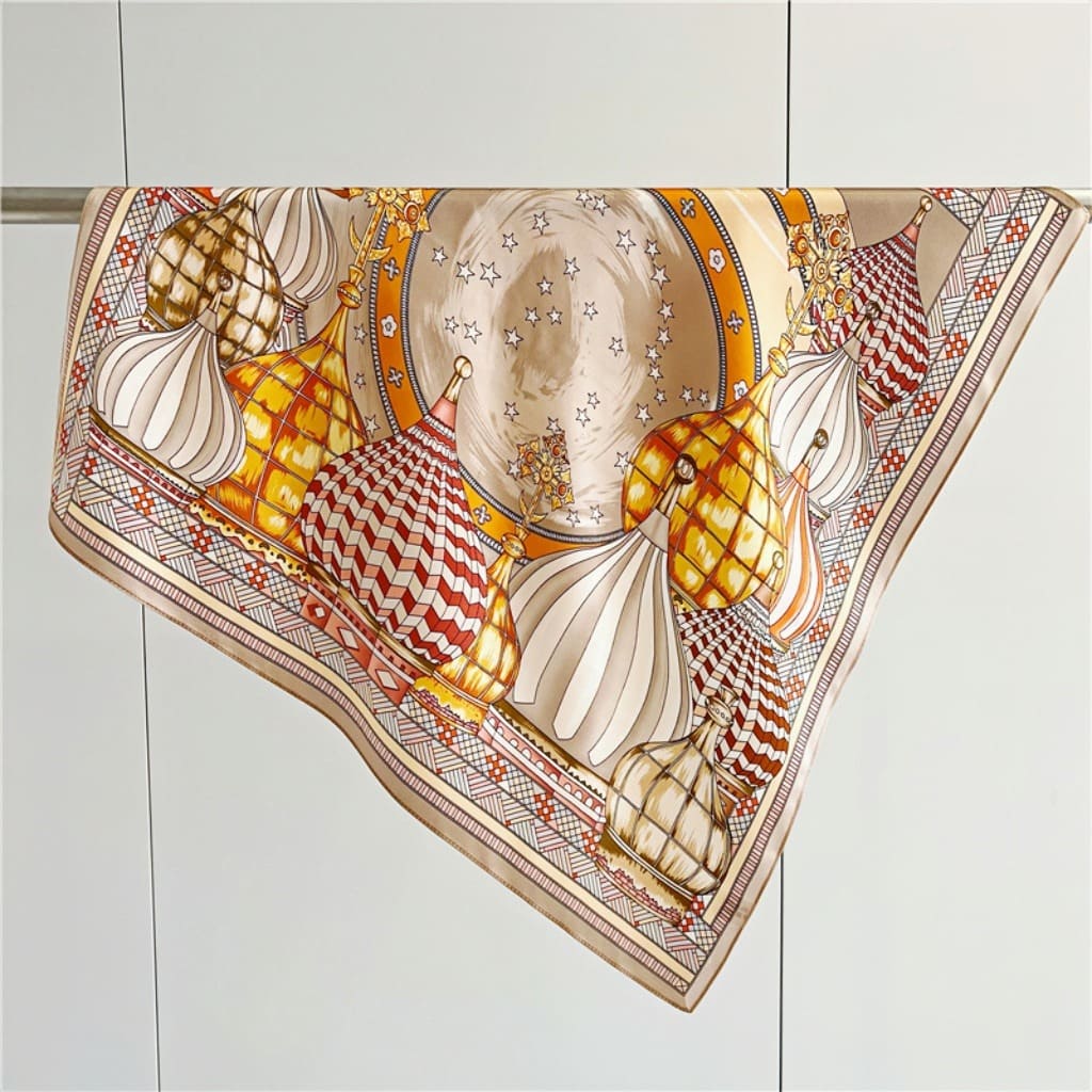 MaraSilk Pure Mulberry Silk Scarf - Square Crepe Satin MS145