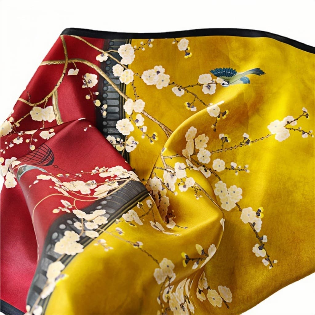 MaraSilk Pure Mulberry Silk Scarf - Square Crepe Satin MS146