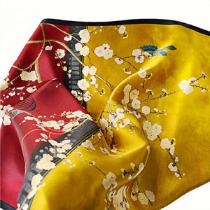 MaraSilk Pure Mulberry Silk Scarf - Square Crepe Satin MS146