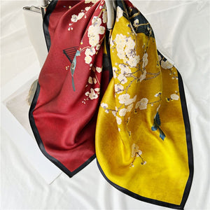 MaraSilk Pure Mulberry Silk Scarf - Square Crepe Satin MS146