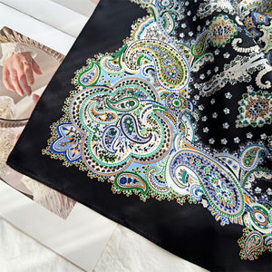 MaraSilk Pure Mulberry Silk Scarf - Square Crepe Satin MS148