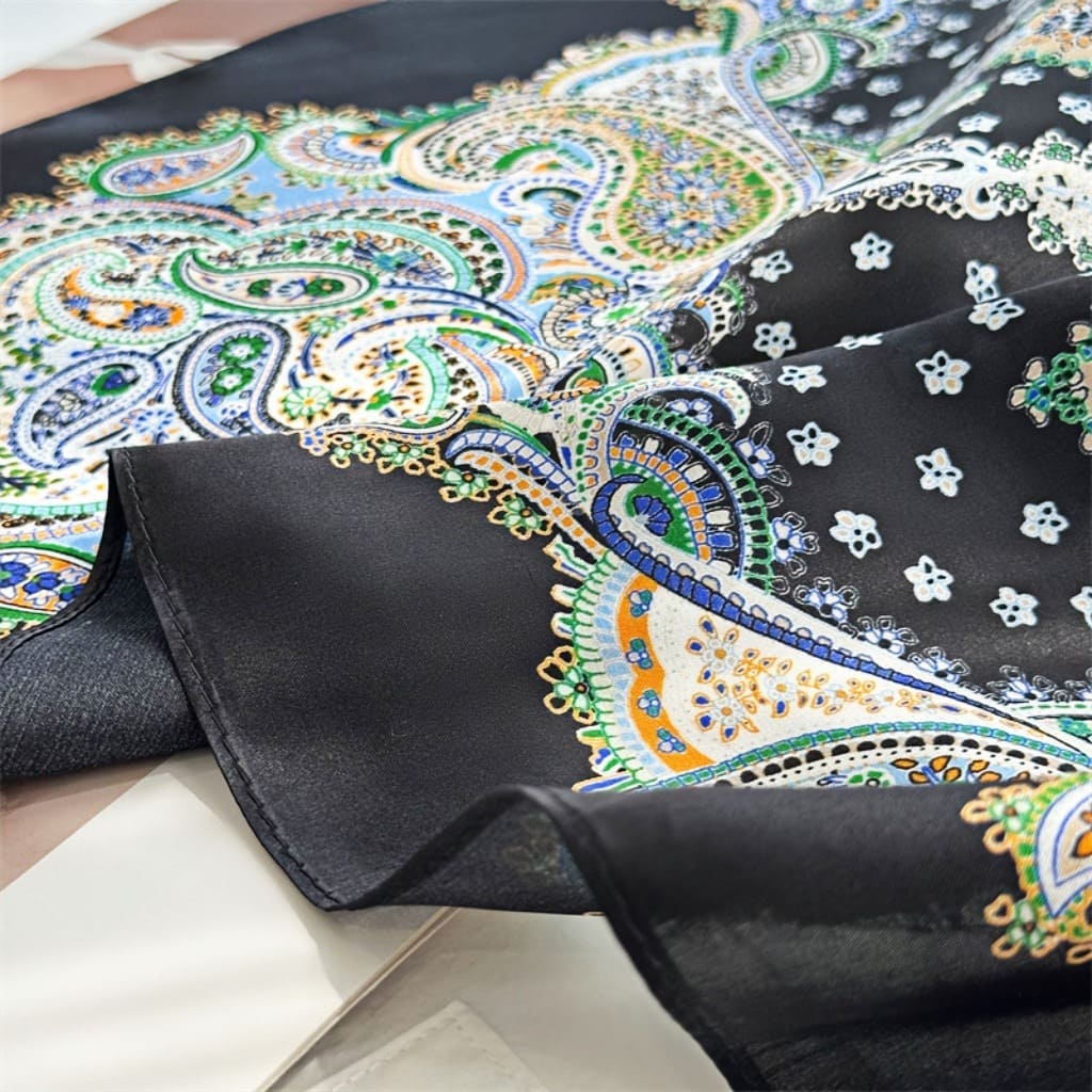 MaraSilk Pure Mulberry Silk Scarf - Square Crepe Satin MS148