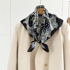 MaraSilk Pure Mulberry Silk Scarf - Square Crepe Satin MS148 25" x 25" MS14801