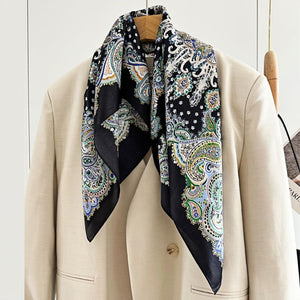 MaraSilk Pure Mulberry Silk Scarf - Square Crepe Satin MS148