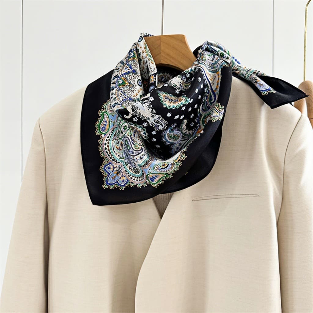 MaraSilk Pure Mulberry Silk Scarf - Square Crepe Satin MS148