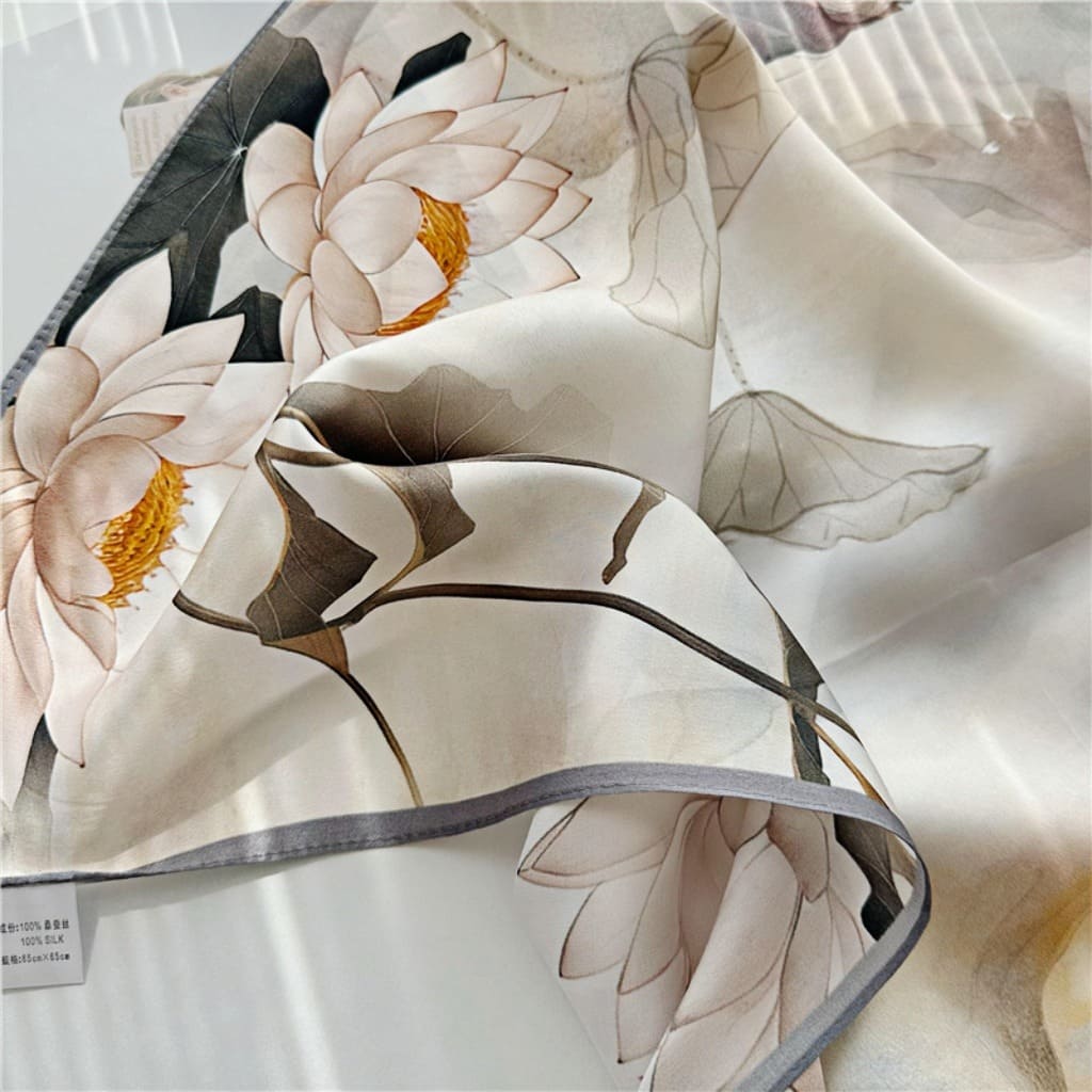 MaraSilk Pure Mulberry Silk Scarf - Square Crepe Satin MS149