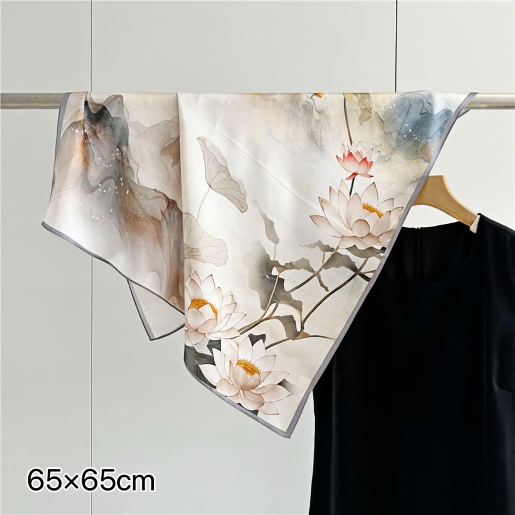 MaraSilk Pure Mulberry Silk Scarf - Square Crepe Satin MS149