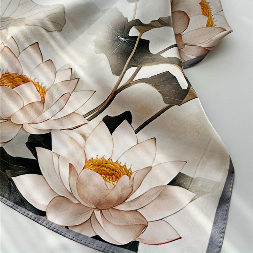 MaraSilk Pure Mulberry Silk Scarf - Square Crepe Satin MS149