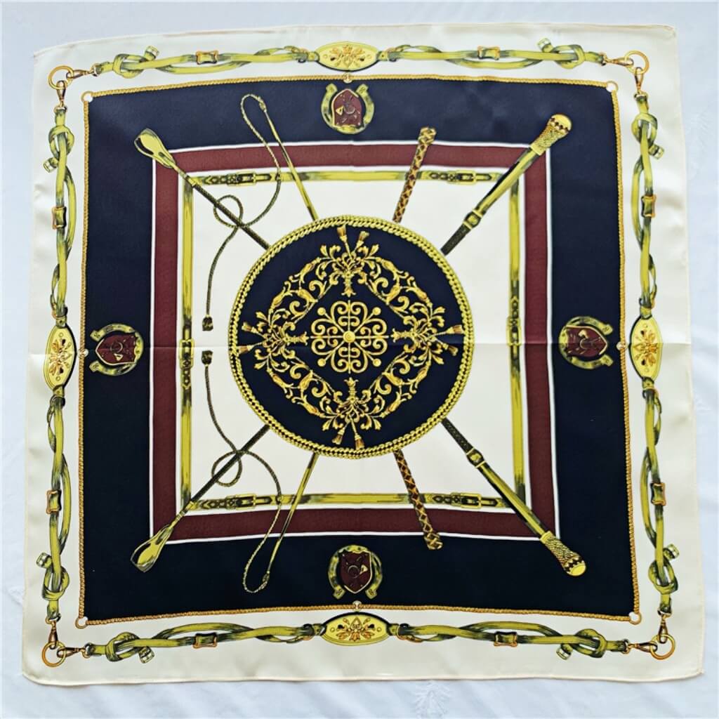 MaraSilk Pure Mulberry Silk Scarf Square Crepe Satin MS15-12