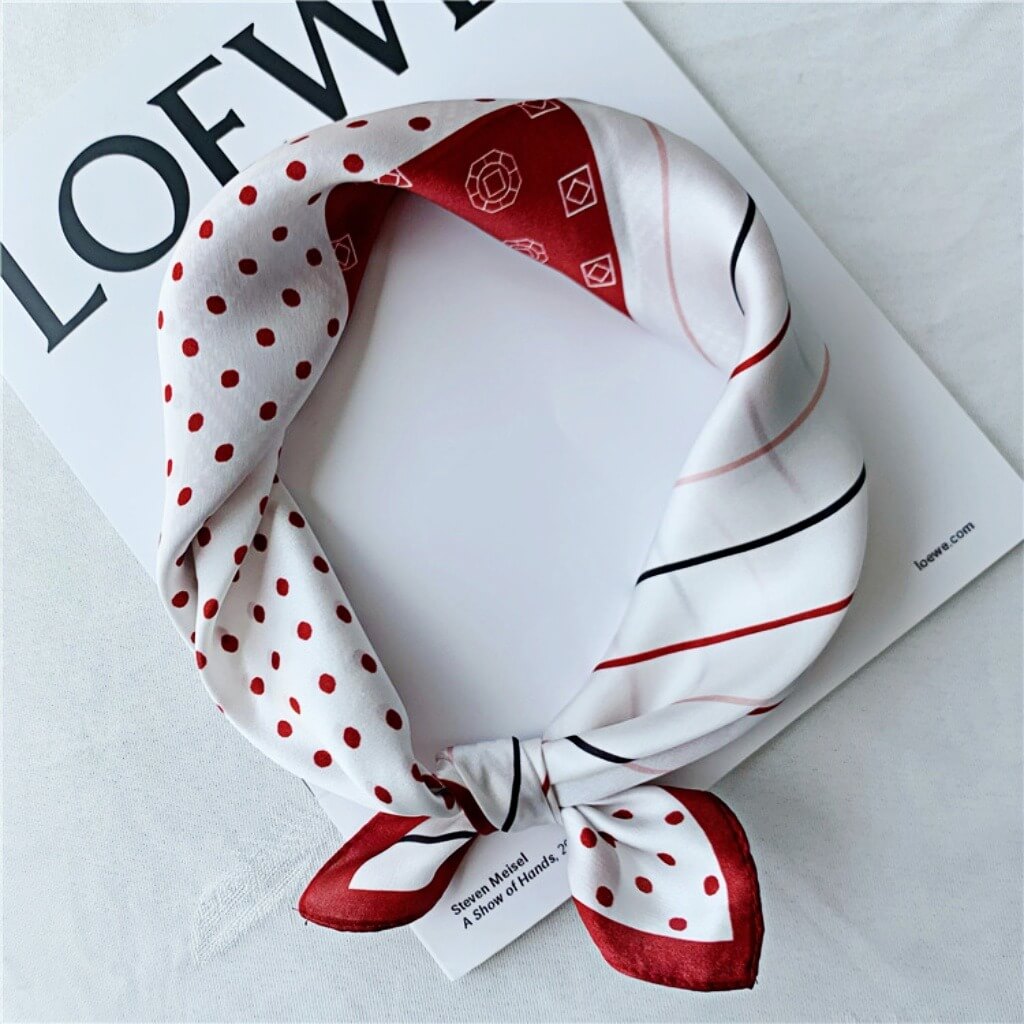 MaraSilk Pure Mulberry Silk Scarf Square Crepe Satin MS15-16