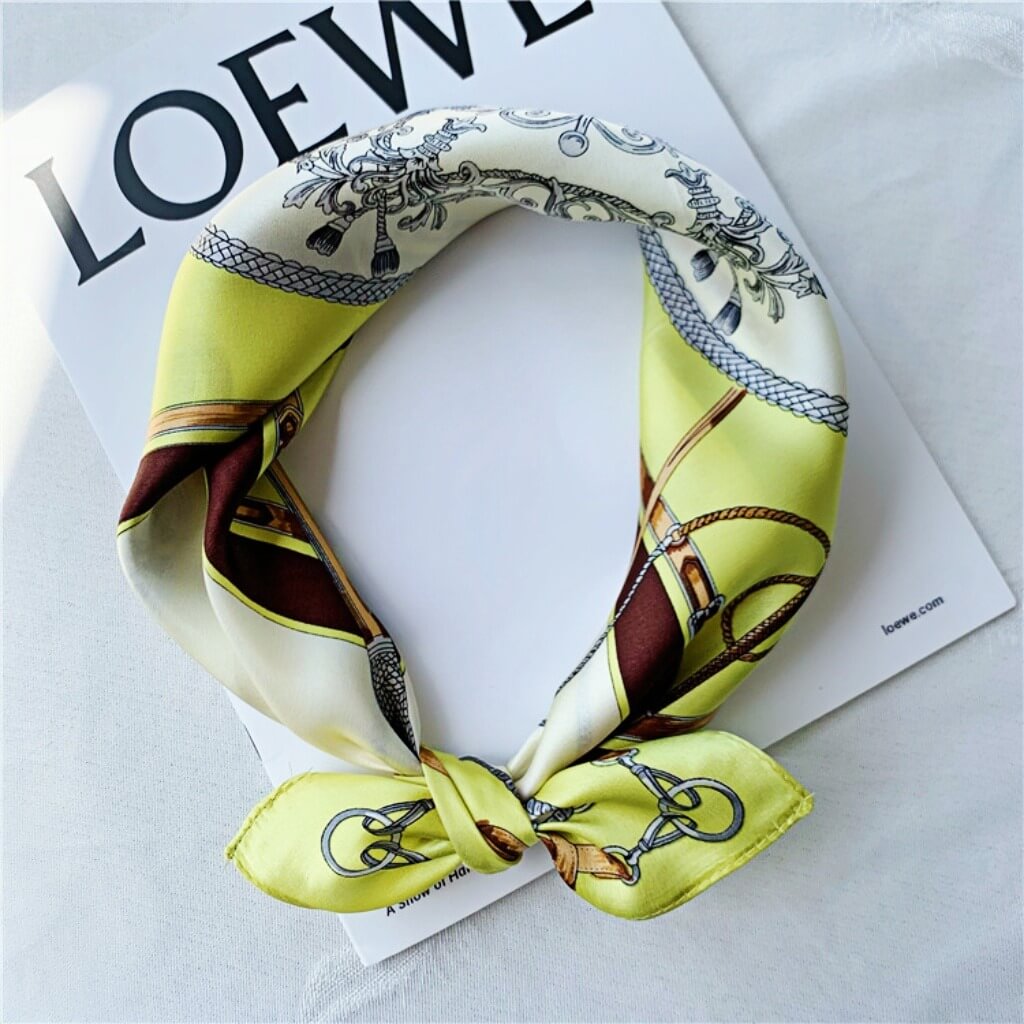 MaraSilk Pure Mulberry Silk Scarf Square Crepe Satin MS15-4