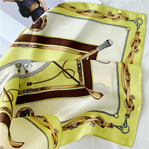 MaraSilk Pure Mulberry Silk Scarf Square Crepe Satin MS15-5