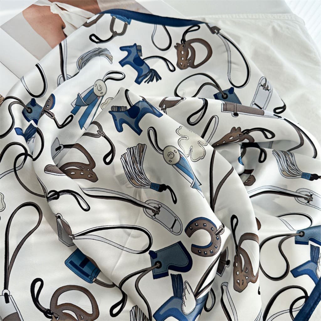 MaraSilk Pure Mulberry Silk Scarf - Square Crepe Satin MS151