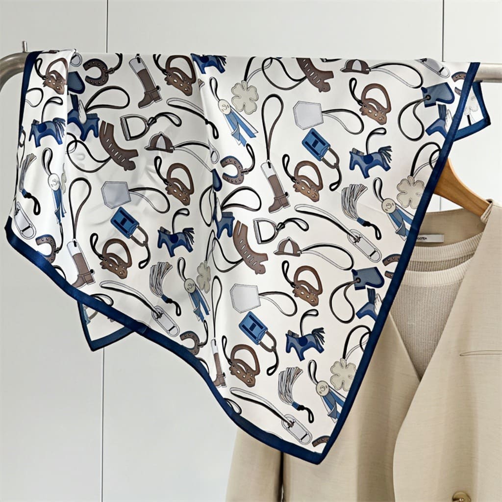 MaraSilk Pure Mulberry Silk Scarf - Square Crepe Satin MS151