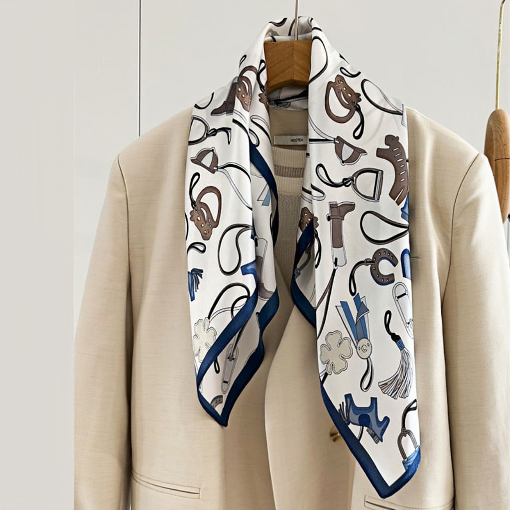 MaraSilk Pure Mulberry Silk Scarf - Square Crepe Satin MS151