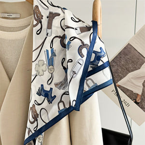 MaraSilk Pure Mulberry Silk Scarf - Square Crepe Satin MS151