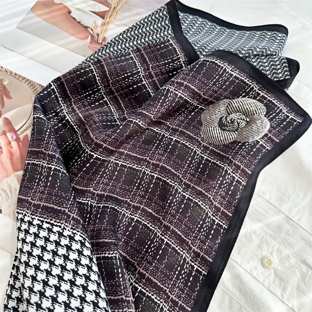 MaraSilk Pure Mulberry Silk Scarf - Square Crepe Satin MS152