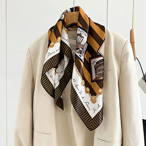 MaraSilk Pure Mulberry Silk Scarf - Square Crepe Satin MS153