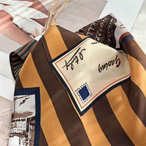 MaraSilk Pure Mulberry Silk Scarf - Square Crepe Satin MS153