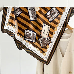 MaraSilk Pure Mulberry Silk Scarf - Square Crepe Satin MS153