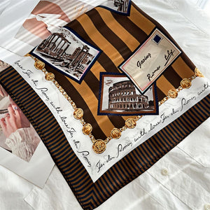 MaraSilk Pure Mulberry Silk Scarf - Square Crepe Satin MS153