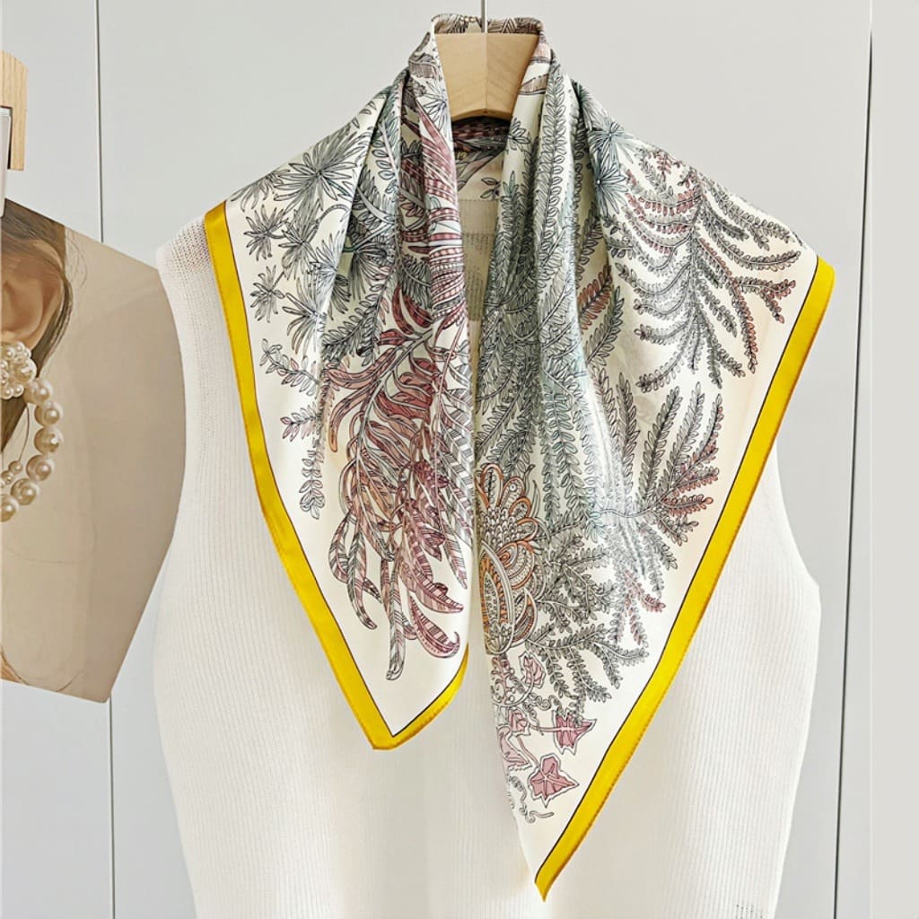 MaraSilk Pure Mulberry Silk Scarf - Square Crepe Satin MS154