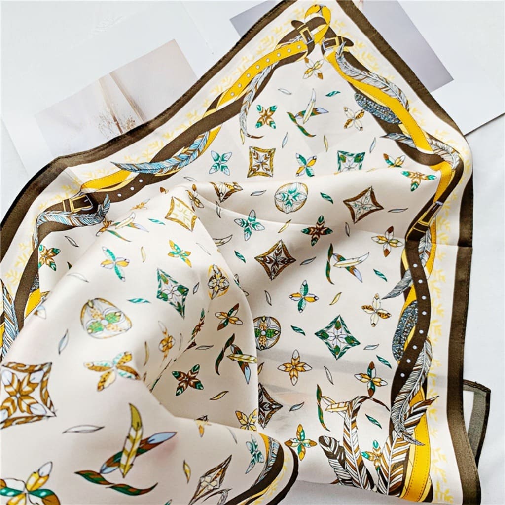 MaraSilk Pure Mulberry Silk Scarf - Square Crepe Satin MS155