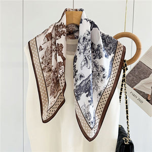 MaraSilk Pure Mulberry Silk Scarf - Square Crepe Satin MS156