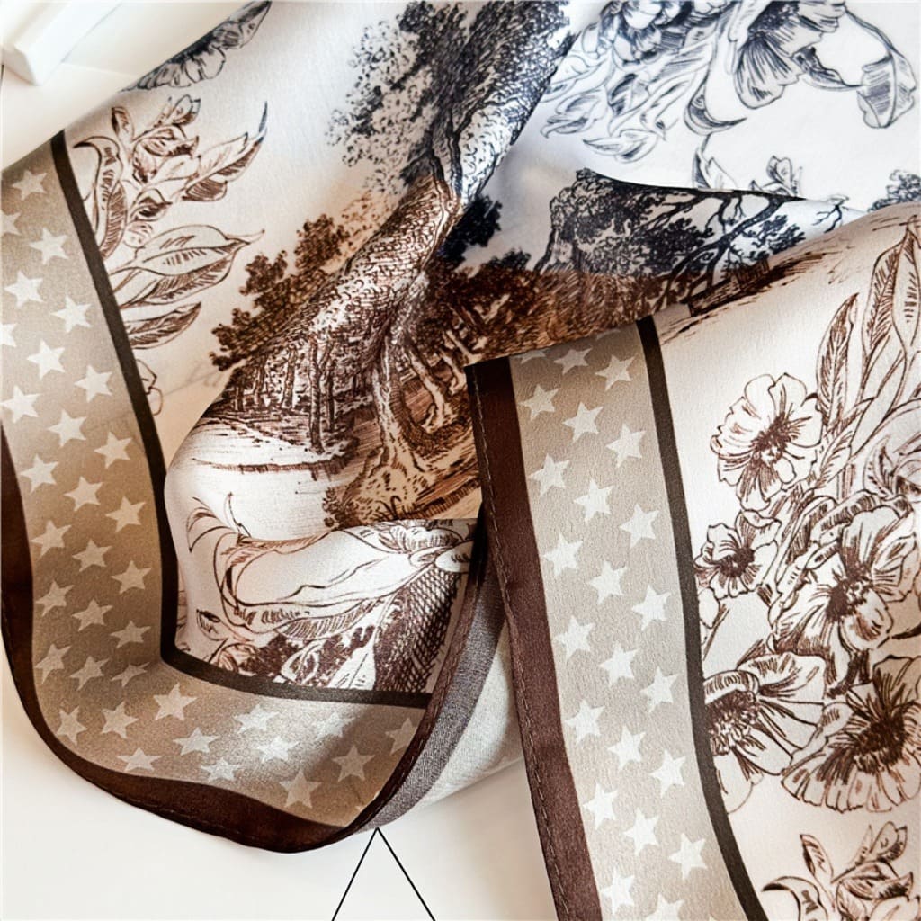 MaraSilk Pure Mulberry Silk Scarf - Square Crepe Satin MS156