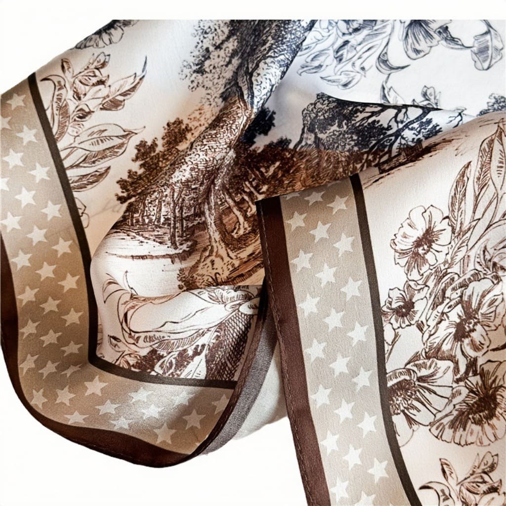 MaraSilk Pure Mulberry Silk Scarf - Square Crepe Satin MS156