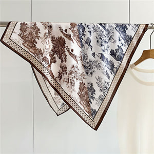 MaraSilk Pure Mulberry Silk Scarf - Square Crepe Satin MS156