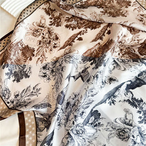 MaraSilk Pure Mulberry Silk Scarf - Square Crepe Satin MS156