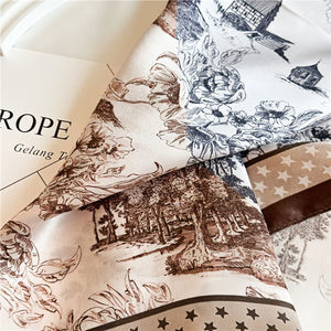 MaraSilk Pure Mulberry Silk Scarf - Square Crepe Satin MS156