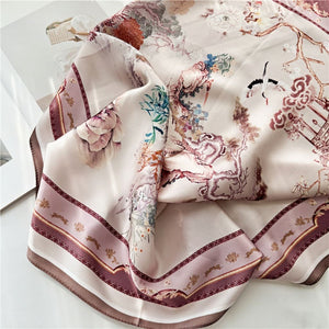 MaraSilk Pure Mulberry Silk Scarf - Square Crepe Satin MS157