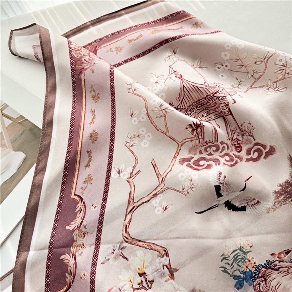 MaraSilk Pure Mulberry Silk Scarf - Square Crepe Satin MS157