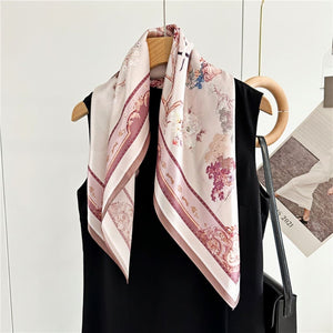 MaraSilk Pure Mulberry Silk Scarf - Square Crepe Satin MS157