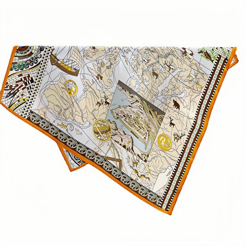 MaraSilk Pure Mulberry Silk Scarf - Square Crepe Satin MS158