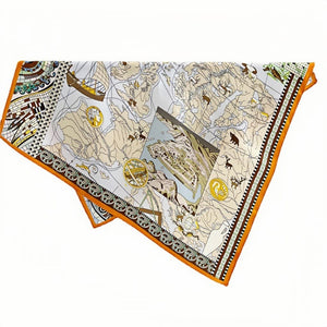 MaraSilk Pure Mulberry Silk Scarf - Square Crepe Satin MS158