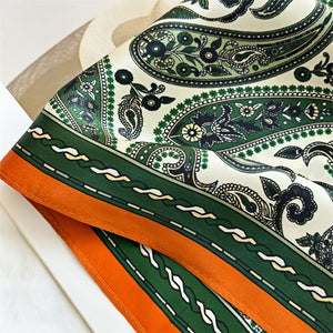 MaraSilk Pure Mulberry Silk Scarf - Square Crepe Satin MS159