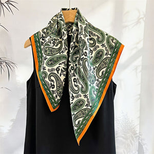 MaraSilk Pure Mulberry Silk Scarf - Square Crepe Satin MS159