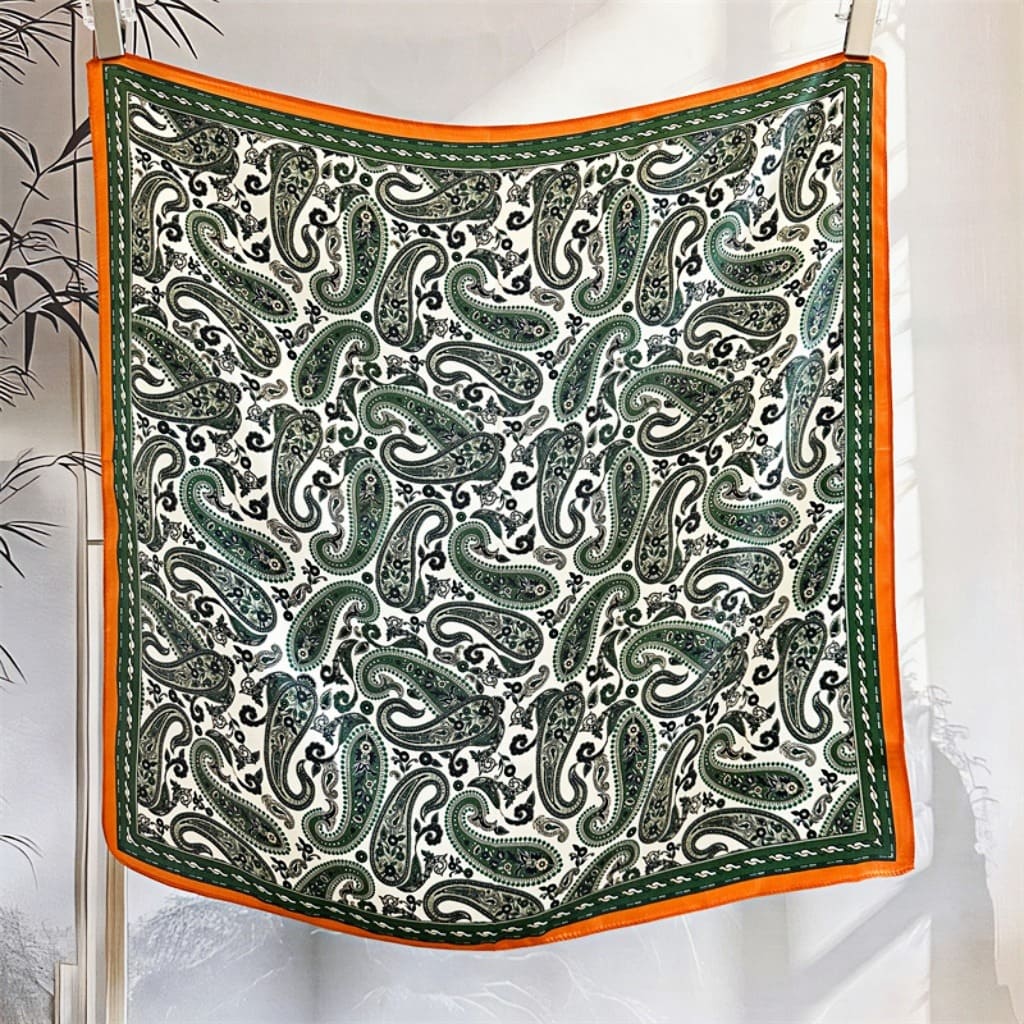 MaraSilk Pure Mulberry Silk Scarf - Square Crepe Satin MS159