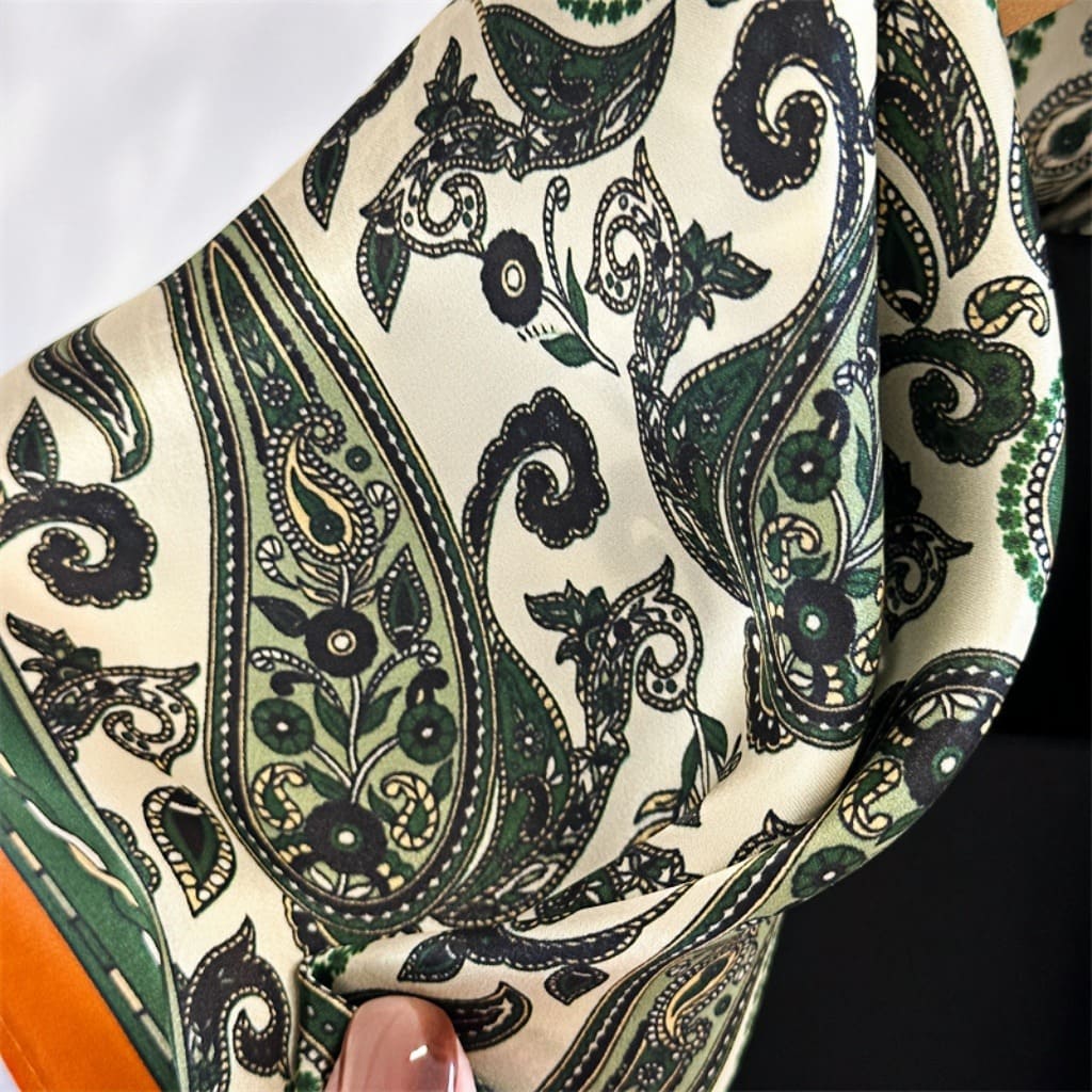 MaraSilk Pure Mulberry Silk Scarf - Square Crepe Satin MS159